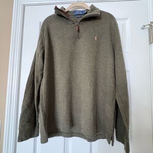 Polo Ralph Lauren estate rib quarter zip pullover sweater in size medium